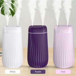 1000mL Mist Humidifier Diffuser Double Nozzle Cool Mist Night Light Quiet Humidifier Essential Oil Diffuser Auto Shut-Off LED Humidifier for Bedroom USB Powered Home Humidifier