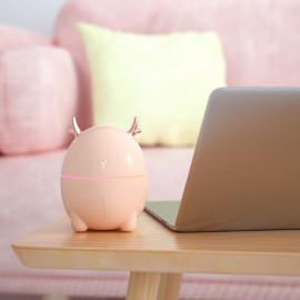 200ML Mini Air Humidifier Cute Deer-shaped Portable Humidifier Aroma Essential Oil Diffuser Mist Maker for Home/Office/Car Use