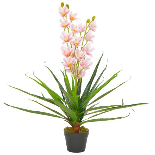 Artificial orchid with pot pink 90 cm