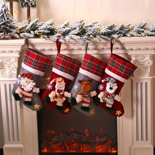 Christmas New Style Creative Doll Christmas Socks Gift Bag Christmas Tree Pendant Christmas Decoration  For Christmas Party Decorating