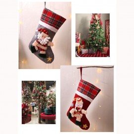 Christmas New Style Creative Doll Christmas Socks Gift Bag Christmas Tree Pendant Christmas Decoration  For Christmas Party Decorating