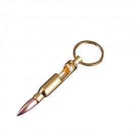 Factory direct zinc alloy bullet opener key ring p..