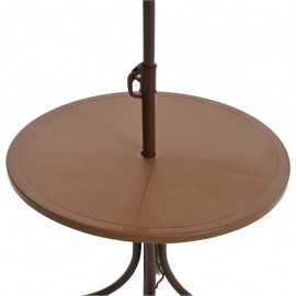 3 piece kindergarten table and chairs with brown umbrella