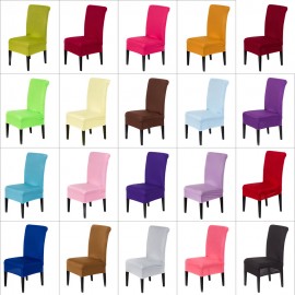 Universal Removable Washable Elastic Cloth Stretch Chair Cover Slipcover 20 Colors Available Home Dining Room Hotel Wedding Banquet Party Decorations