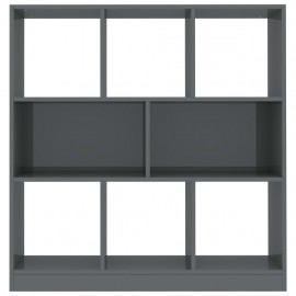 Bookcase high-gloss gray 97.5 × 29.5 × 100 cm chipboard