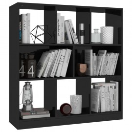 Bookcase high-gloss black 97.5 × 29.5 × 100 cm chipboard