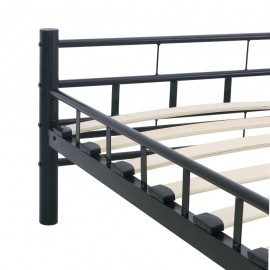 Bed frame black steel 160 × 200 cm