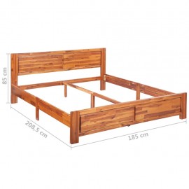 Acacia solid wood bed frame 180 × 200 cm