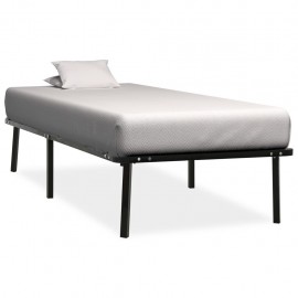 Bed frame black metal 100 × 200 cm
