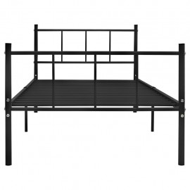 Bed frame black metal 90 x 200 cm