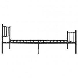 Bed frame black metal 90 x 200 cm