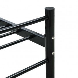 Bed frame black metal 180 × 200 cm